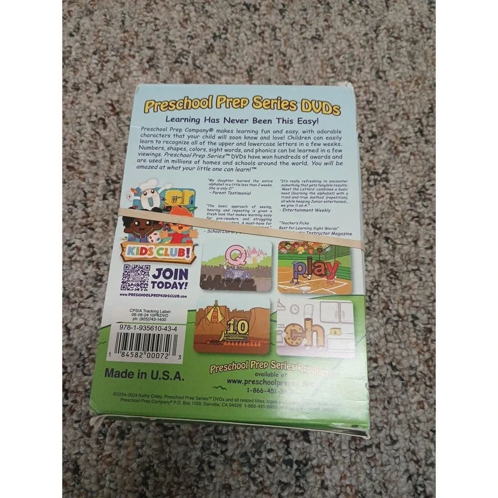 Preschool Prep Series Company Collection 10 DVD Set Letters Numbers Shapes